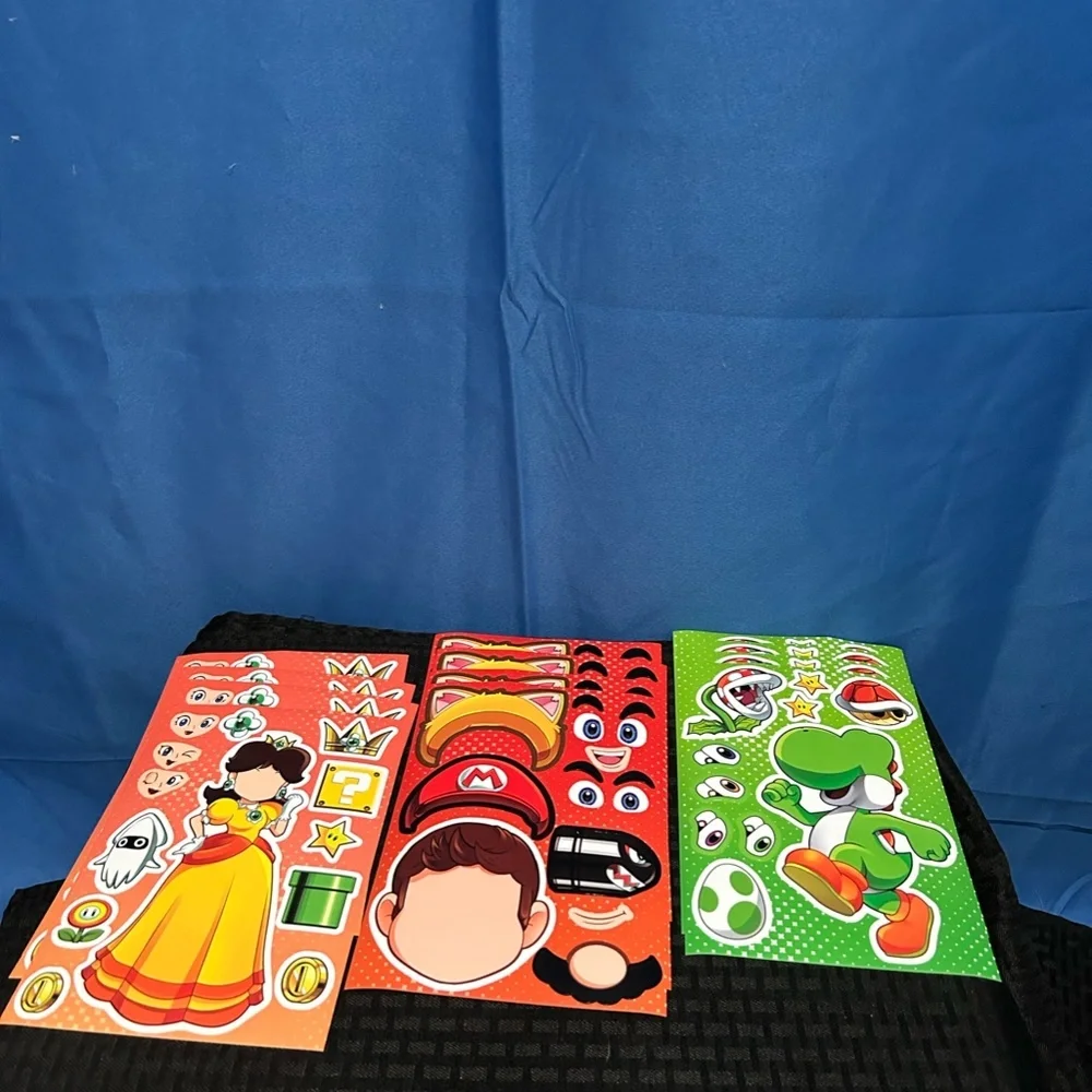Mario Make A Face Stickers 32 Sheets Party‎ Favor